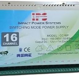 IPS CCTV Power Supply 16 Channel | Heavy-Duty SMPS for Security Cameras | Voltage Boost Technology | Overload Protection | Reliable 12V 1A Output | Easy Installation | Durable & Stable Performance-16