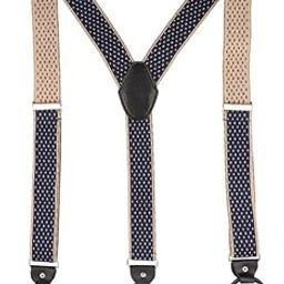 Navy Blue With Black Y-Back Clip-On Suspender for Men-picture-54