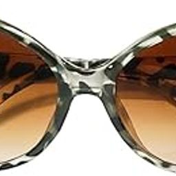 Sadhil Creations Stylish and Designer Oversized Round Shades/Sunglasses/Goggles for Women/Ladies/Girls | Beautiful Transparent Frame with Jackie print | with Protective Case, Jute/Net Pouch-image-18