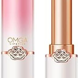 SHOPVILLA Omga Glimmer Balm, Peach Tinted Lip Balm Long Lasting PH Lipstick, Color Changing Lipstick Natural Chapstick, Glitter Pink Shade Lipstick, Color Changing Lipstick Balm-45