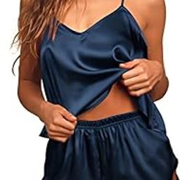 Luxurious Night Suits for Women: Smooth and Soft Compatible Top and Short Night Suit Set for Comfortable Night's Sleep, Stylish & Delighted Satin Shorts Night wear-image-74