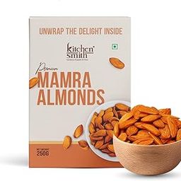 KitchenSmith Mamra Almonds - 250gm | High In Antioxidant | Naturally Sweet And Tasty | Energy Booster | Premium Dry Fruits-image-48
