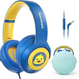 TONOSHARK Kids Headphones Wired with Microphone, Volume Limited to 85/94dB, Foldable 3.5mm Jack Headset for School & Travel, Includes Portable Bag-image-69