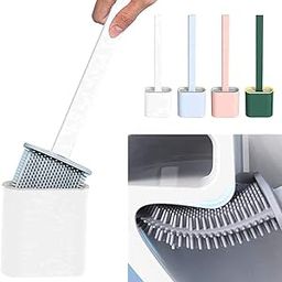 Perpetual Silicone Water Drop Toilet Brush and Holder Set, Wall Mounted Deep Cleaning Toilet Bowl Brush for Bathroom Toilet Brush and Holder 2 Pcs…-22