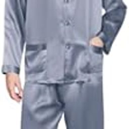 Premium Satin Night Suit for Men (Ice Blue)-image-7