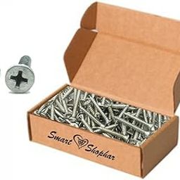 Smart Shophar Steel Phillips Flat Head Wood Screw 08X25 mm Silver Pack Of 50 - Corrosion Resistant, Easy to Grip, Enhances Door Aesthetics, Value Pack-image-31