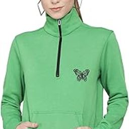 KOTTY Women GreyFull Sleeve Embroidery Sweatshirt-image-69