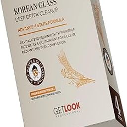 GetLook Korean Glass Magic Clean Up Kit | 4-Step Glutathione Skincare Set | Deep Cleanse, Exfoliate, Brighten & Hydrate | Achieve Radiant Glass-Like Skin | Paraben-Free Pack of 5-16