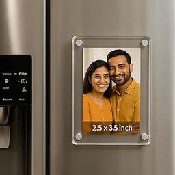 tinydabba Magnetic Acrylic Photo Frame | Double-Sided Polaroid Display | Strong Fridge Magnet for 2.5 x 3.5 inch Photos | Crystal Clear & Durable | Ideal for Gifting & Home Decor | Rakhi Gift-8