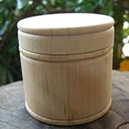 N / A Pine Wood Round Box 3in-26
