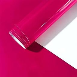 (24x68 Inch) Pink Gloss Car & Bike Vinyl Wrap Roll Stretchable Decal Sticker Film Sheet Air Release DIY Decoration Vinyl Pink Adhesive Vinyl Roll-image-25