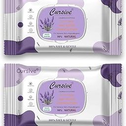Cursive Soft Moisturizing Cotton Wet Tissue for Face, Hand & Body | Makeup Remover | Wipes for Men & Women | Hydrating, Refreshing, Soothing | With Lid (Pack of 2, 2*25 WIPES, Cool Water, Cedarwood)-picture-34