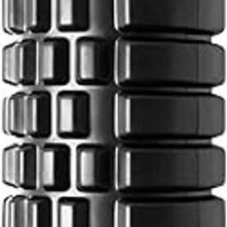 FirstFit Foam Roller for Deep Tissue Muscle Massage Exercise Fitness and Pain Relief Equipment-Black-image-96