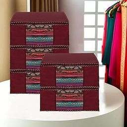 Shaping Fabric Garment Cover Non-Woven 90 GSM with Transparent Window & Double Metal Zipper – Pack of 5 | Dustproof Clothes Storage Bag for Sarees, Suits, Jackets, Shirts SCXLRL1582493517524148525358-image-80