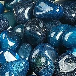 Natural Onyx Pebbles for Decoration - Pebbles Stones for Table, Vase Fillers, Plant Pots and Home Decor Onyx (1Kg, Royal Blue)-image-72