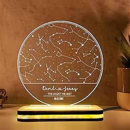DECOCRU Personalized LED Night Lamp - Custom Name Table Lamp, Anniversary Gift for Couples, Birthday, Valentine's Day, Wedding, Gift for her, him, Name LED Lamp (Design 05)-image-3