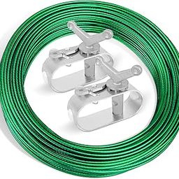 100ft Pool Cover Cable & 2 Winch Suitable for Above Ground Swimming Pool Plastic-Coated Steel Cable Aluminum Spring Loaded Ratchet for Securing Above Ground Swimming Pool Covers(Green)-picture-29