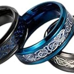 Ring Men's Shine Rings Wedding Bands Ring for Men, Boy and women Grade 316 Stainless Steel Jewelry Gift Comfort Fit(AJS-RING-09)-image-22