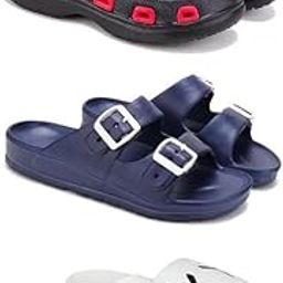 WINGSCRAFT-Lightweight Classic Clogs || Sandals with Slider Adjustable Back Strap for Men-Combo(3)-3017-3116-3014-image-66