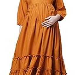 Maternity Fit & Flare Midi Dress-image-68