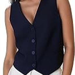 Waistcoat Top for Women | Women’s Formal Office Wear Vest | V Neck Sleeveless Blazer Jacket.-image-65