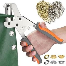 DIY Crafts 1 Kit, Grommet Pliers Tool Set with 100 Metal Grommets, Professional Hand Press Installation Tool, Silver, As Shown In Image 1st (1 Kit, Grommet Pliers Tool Set with 100 Metal Grommets)-image-53