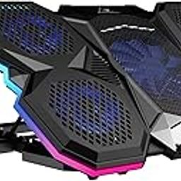 ZEBRONICS NC8000 Laptop Cooling Pad, Upto 17 inch, 5 Fans, 5 Level Adjustable, Speed Control, 10 RGB Modes, USB Port, Mobile Holder-31
