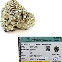 Pyrite Stone Original Crystals Rough from Peru Used for Bussiness Luck, Wealth, Abundence, Vastu and Reiki Approx weigh 30 to 40 Grams.-11