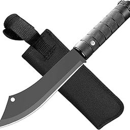 GCA Stainless Steel Kitchen Meat Knife for Chopping, Dicing and Mincing for Home Kitchen and Restaurant Black-image-0