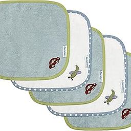abracadabra Terry Face Towels for Newborns, Infants & Toddlers (Transport, Set of 5, Dark Blue)-image-6