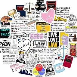 100 Pieces Law School Stickers Lawyer Gifts for Law School Students Gifts for Women Law School Law School Planner Graduation Decorations Travel Mug-image-44