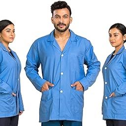 Hospriqs Unisex Full Sleeves Lab Coat - Sky Blue (X-Large)-image-32