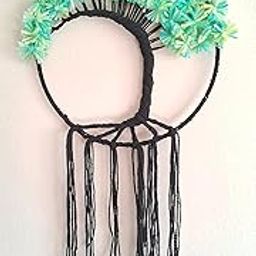 Tree of Life Dreamcatcher | Macrame Wall Hanging, Handmade Decor | size 9inch or 23cm | Handicrafts by Zealza(Green 1)-11