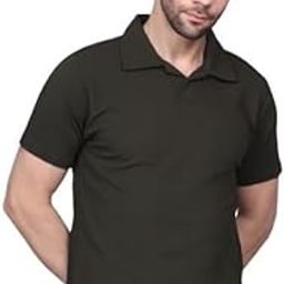 Men's Solid Polo T-Shirt | Classic Half Sleeve Collar T-Shirt for Office, Casual Branded Comfort Fit | Tshirt for Men (109, BRN, 3XL) Brown(3XL_MTS_109_BRN_BZ)-image-99