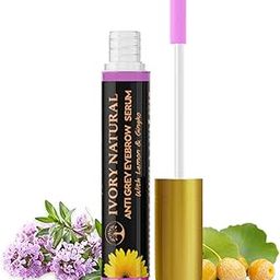 Ivory Natural Grey Eyebrow Serum (10ml) - Ayush Ministry Certified - Rejuvenates, Nourishes, and Restores Natural Color of Eyebrows | Both Men & Women-image-86