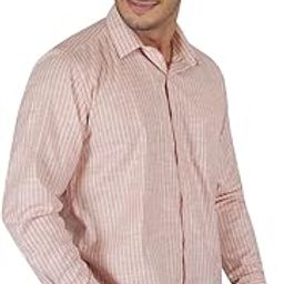 Men's Slim Fit Striped Formal Shirt | Long Sleeve | Spread Collar | Standard Length | Premium Office Wear | Comfortable & Stylish Shirt for Men-image-56