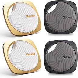 Nutale Focus Key Finder Smart Tracker, Anti-Lost Alarm Item Locator for Key Phone Wallet Pet, Bluetooth Tracking Device with Replaceable Battery (2 Black + 2 Golden, 4 Pack)-6