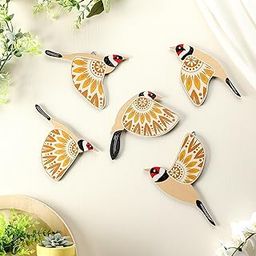 Set of 5 Wooden Bird Magnets | 3D Printed Fridge Magnets for Stylish Home, Kitchen & Office Decoration-picture-18