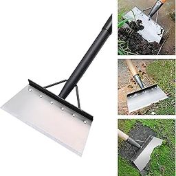 Agrojen Heavy Duty Steel Cleaning Shovel (Scraper) - Grass Weeder, Weed Removal, Weeding Spade, Clean Up Animal Waste, Large Metal Shovel Scraper with Iron Handle-27