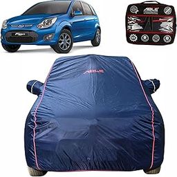 Able Parashuit Blue WR Series Car Body Cover with Mirror Pockets and Driver Door Zipper Compatible for Ford FIGO Old (2010 to 2014 Model)-image-16