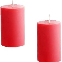 LightJewels Scented Pillar Candle for Home Decoration, Birthday Decoration, Gift, Room Decor | Decoration Item | Valentine’s Day | Decorative Candle (Set of 2, Burn Time- 6 Hours) -Red-image-46