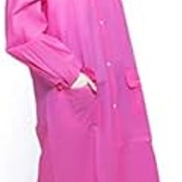 Women's/Girl Rain Coat/Rain Wear Absolute Comfortable and Made with 100% Water Proof Material (Size: Universal,Color-Pink)-image-33