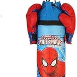 Kidivo Multicolour Blend Marvel Spiderman/Avengers/Doreamon/Chotha Bheem Boxing Set with 2 Gloves for 3-10 Years Kids (Small)-32