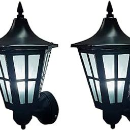 DECOFOLD Antique Look Metallic Black Color Hurricane Wall Light Lamp Waterproof Outdoor and Indoor for Home and Garden (Bulb Not Include, Pack of 2)-image-53