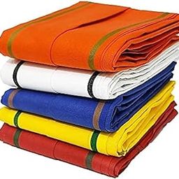 Khillayox Men's Pure Cotton Bengal Gamcha (Multicolor) -Set of 5-27
