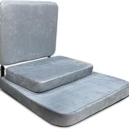 Kawachi 90° Premium Buddha Meditation Floor Chair, Foldable and 90° Fixed Back Support Chair, Ideal for Seating, Yoga, Gaming and Meditation (Grey)-image-69