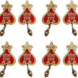 BITONA® Wooden MDF material Puja Rakhi Sohn soon Puja Tags Door tags 4 pairs (8 piece) big size-image-13