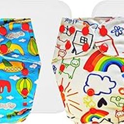 Dumbledo Premium Cloth Diaper with Cotton Insert (Pack of 2) | Snug Fit | Leakproof | Easy to Clean | All-Day Wear | 3 Months – 3 Years | Unisex Baby-image-61
