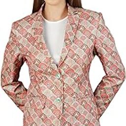 Women's Blazer Polyester Cotton Red Blazer-picture-27