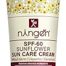 Sunflower Sunscreen SPF 60 I For all Skin Types (100g) | Goodness of Wheat Germ, Liquorice and Geranium I No White Cast, Water Resistant, Broad Spectrum Protection I Irritation & Praben Free-image-0